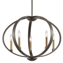 Elata 27" Wide 5 Light Candle Style Chandelier