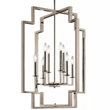 Downtown Deco 8 Light 12" Wide Taper Candle Chandelier
