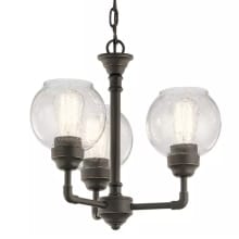 Niles 3 Light 16" Wide 1 Tier Shaded Chandelier