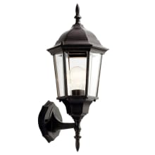 Madison Single Light 20" Tall Outdoor Wall Sconce with Clear Beveled Glass Panels