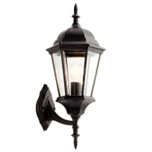 Madison Single Light 23" Tall Outdoor Wall Sconce with Clear Beveled Glass Panels