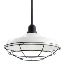 Pier 17" Wide Single Pendant / Semi-Flush Ceiling Fixture