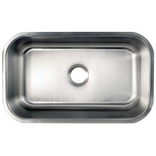 30" Undermount 18 Gauge Single Basin Stainless Steel Kitchen Sink