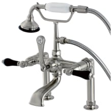 Duchess Deck Mounted Clawfoot Tub Filler Trim with Lever Handles and Integrated Diverter - Handshower Included