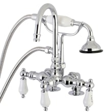 Elements of Design Hot Springs DT5521AX Wall Mount Clawfoot Tub Filler with Hand Shower Polished Chrome Kingston Brass
