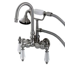 Wilshire Wall Mounted Tub Filler Trim with Lever Handles and Integrated Diverter - Handshower Included