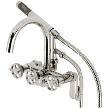 Webb Wall Mounted Tub Filler with Built-In Diverter - Includes Hand Shower