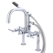 Concord Deck Mounted Clawfoot Tub Filler with Built-In Diverter – Includes Hand Shower