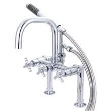 Concord Deck Mounted Clawfoot Tub Filler with Built-In Diverter – Includes Hand Shower