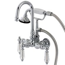 Wilshire Wall Mounted Tub Filler Trim with Lever Handles and Integrated Diverter - Handshower Included