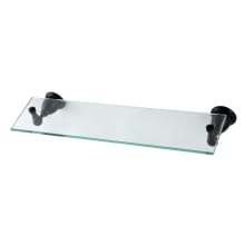 Heritage 21" Brass and Glass Bathroom Shelf