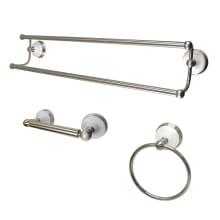 Victorian 3 Piece Bathroom Package with 24" Towel Bar, Towel Ring, Toilet Paper Holder