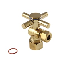 Concord 2-3/16" Brass Angle Stop Valve - 3/8" and 5/8" Connections