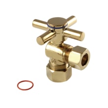 Concord 2-3/16" Brass Angle Stop Valve - 1/2" and 5/8" Connections
