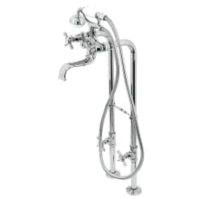Essex Floor Mounted Clawfoot Tub Filler with Built-In Diverter – Includes Hand Shower