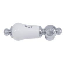 Porcelain Lever Handle With Hot Index