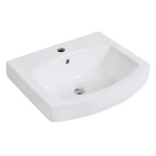 Inflection 19-7/8" Specialty Ceramic Console Bathroom Sink with Overflow and Single Faucet Hole