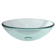 Templeton 16-1/2" Circular Glass Vessel Bathroom Sink