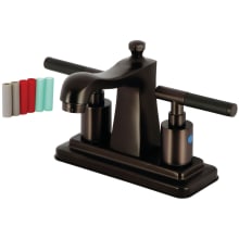 Kaiser 1.2 GPM Centerset Bathroom Faucet with Plastic Pop-Up Drain Assembly and Silicone Rubber-Coated Handles