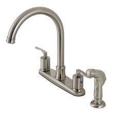 Serena 1.8 GPM Deck Mounted Standard Double Handle Kitchen Faucet - Includes Escutcheon