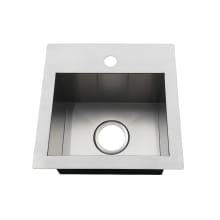 Uptowne 15" Undermount Single Basin Stainless Steel Kitchen Sink