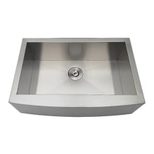 Uptowne 30" Farmhouse Single Basin Stainless Steel Kitchen Sink with Basket Strainer