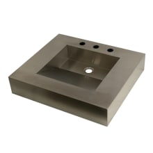 Kingston Commercial 25" Double Basin Console Ramp Sink