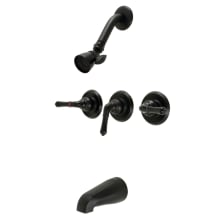 Magellan Tub and Shower Trim Package with 1.8 GPM Single Function Shower Head, Triple Handles and Tub Faucet