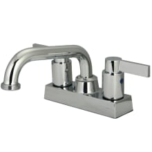 NuvoFusion 4 GPM Deck Mounted Double Handle Laundry Faucet with Metal Handles