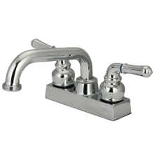 4 GPM Deck Mounted Double Handle Laundry Faucet with Metal Handles