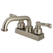 4 GPM Deck Mounted Double Handle Laundry Faucet with Metal Handles