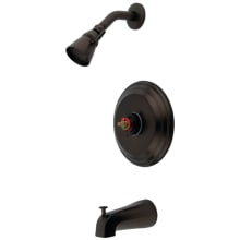 Tub and Shower Trim Package with Single Function Shower Head