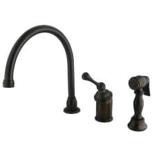 Buckingham 1.8 GPM Widespread Kitchen Faucet - Includes Escutcheon and Side Spray
