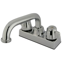 Traditional 4 GPM Deck Mounted Double Handle Laundry Faucet with Metal Handles