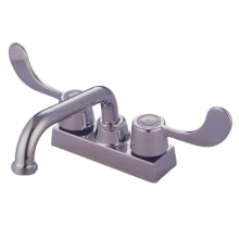 Vista 4 GPM Deck Mounted Double Handle Laundry Faucet with Metal Handles