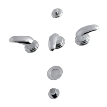 Legacy Widespread Bidet Faucet with 3 Lever Handles and a Pop-Up Drain Assembly