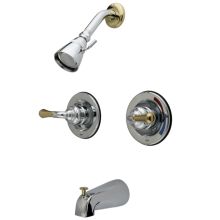 Magellan Tub and Shower Trim with Single Function Shower Head, Metal Lever Handles and Valve