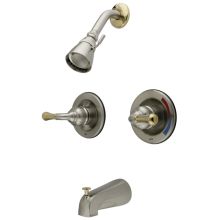 Magellan Tub and Shower Trim with Single Function Shower Head, Metal Lever Handles and Valve