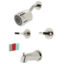 Kaiser Tub and Shower Trim Package with 2 Handles and 1.8 GPM Multi Function Shower Head
