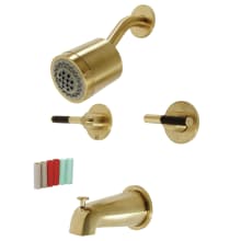 Kaiser Tub and Shower Trim Package with 2 Handles and 1.8 GPM Multi Function Shower Head