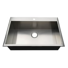 Uptowne 32" Drop In Single Basin Stainless Steel Kitchen Sink