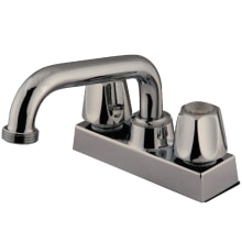 4 GPM Deck Mounted Double Handle Laundry Faucet with Acrylic Handles