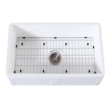 Arcticstone 30" Farmhouse Single Basin Stainless Steel and Stone Composite Kitchen Sink with Basin Rack and Basket Strainer