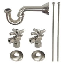 Trimscape Plumbing Supply Kit Combo with P-Trap, Supply Lines, and Dual Handles