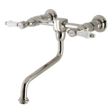 Bel-Air 1.2 GPM Wall Mounted Bridge, Widespread Bathroom Faucet