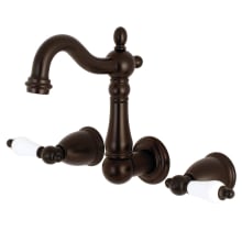 Heritage 1.2 GPM Wall Mounted Widespread Bathroom Faucet