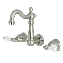 Heritage 1.2 GPM Wall Mounted Widespread Bathroom Faucet