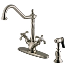 French Country 1.8 GPM Single Hole Kitchen Faucet - Includes Side Spray
