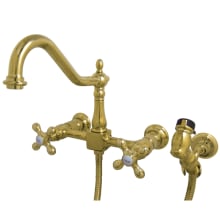 Heritage 1.8 GPM Widespread Bridge Kitchen Faucet - Includes Escutcheon and Side Spray