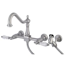 Wilshire 1.8 GPM Widespread Bridge Kitchen Faucet - Includes Escutcheon and Side Spray